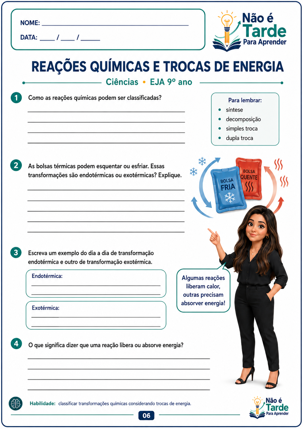 Folha de atividade EJA 7